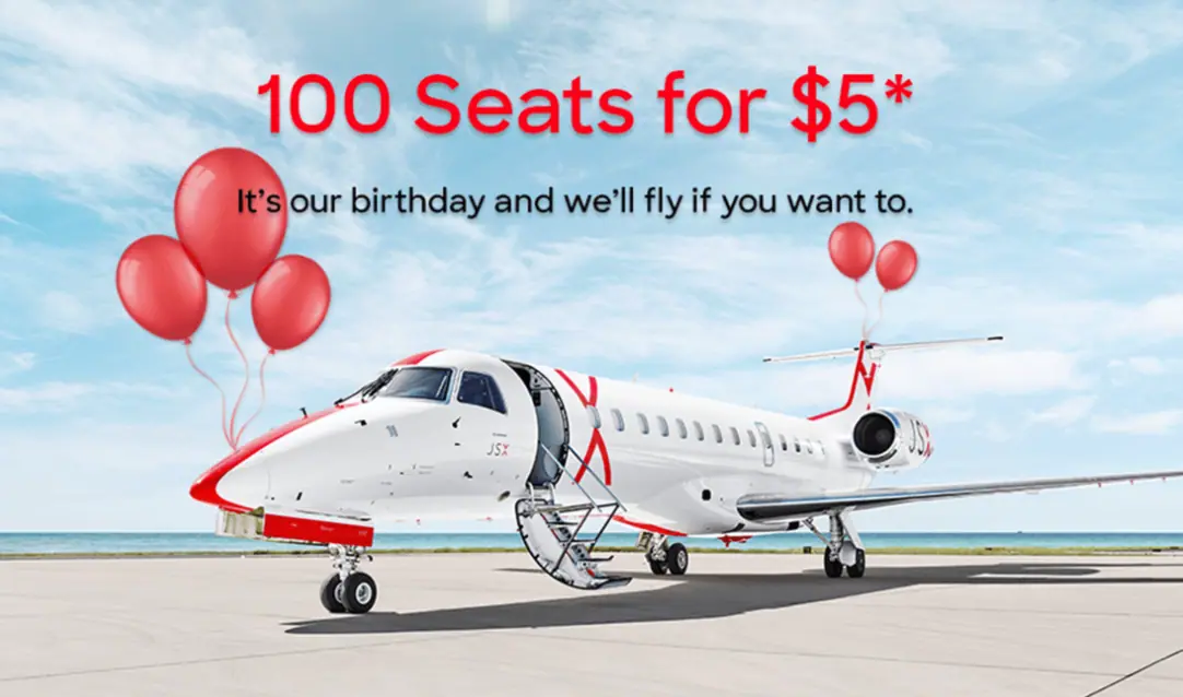 JSX's $5 Flights from Bay Area (One-Day 