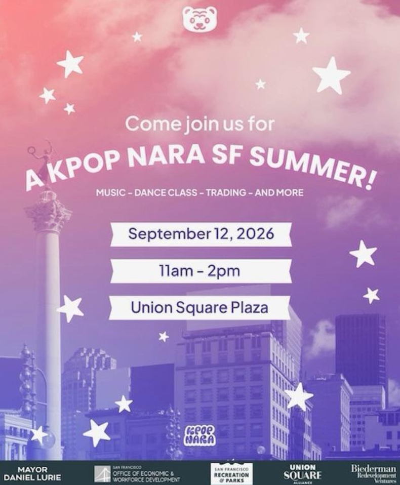 9/12/26: Free KPOP Nara “SF Summer” 2026 Fest w/ Dance Class (Union Square) - FREE