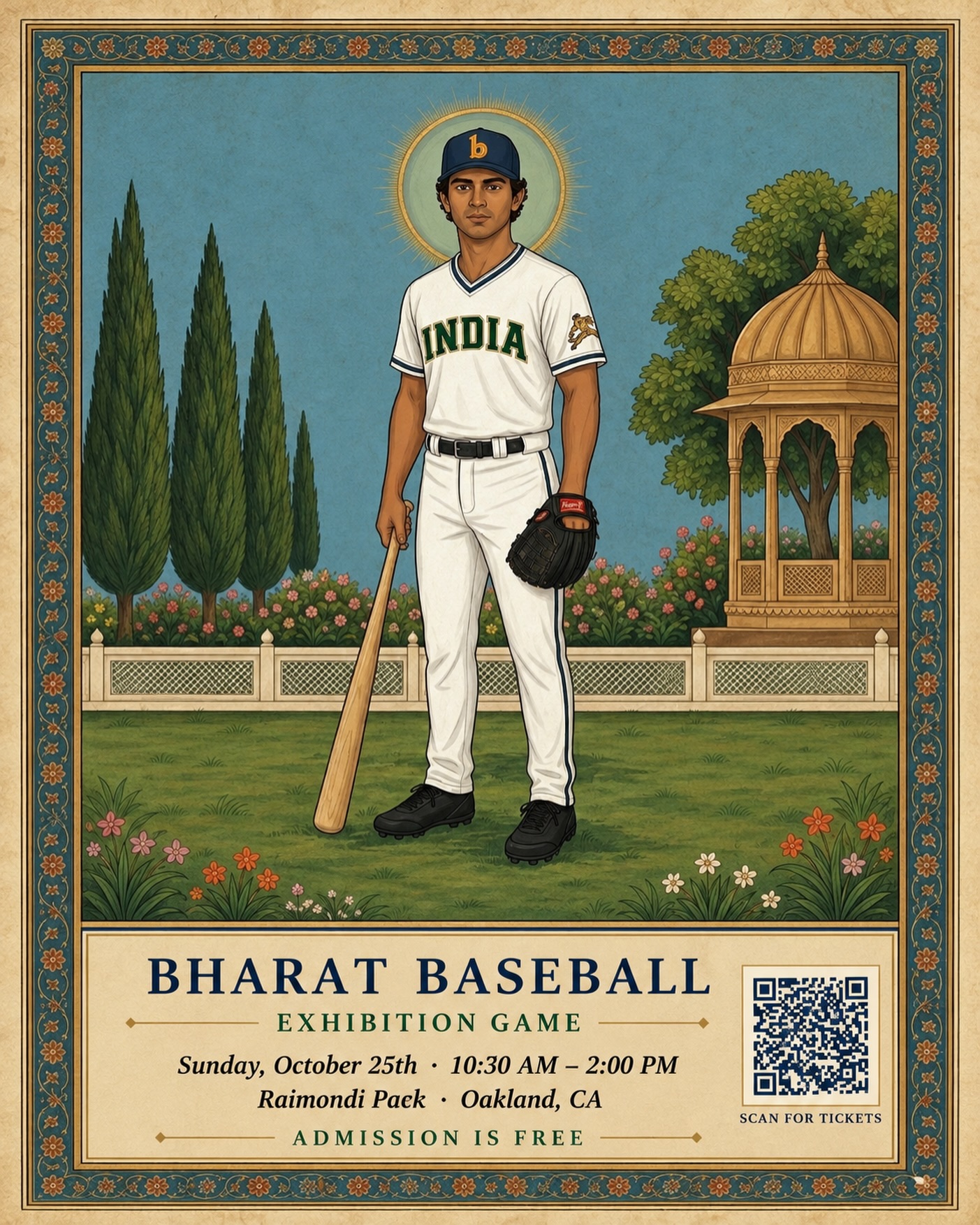 10/25/26: “Bharat Baseball” Inaugural Game of Rising Indian/South Asian Players (Oakland) - FREE